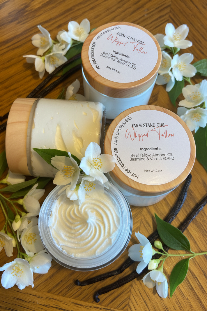 Whipped Tallow with Jasmine & Vanilla (Heavenly)